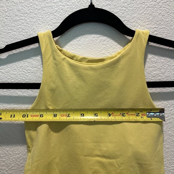 Intimately Free People Tank Top High Neck Racer Back Cami Yellow XS S - Picture 3 of 6